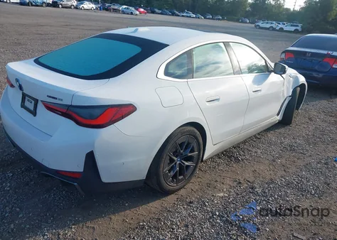 2023 BMW I4 Edrive35 z USA, uszkodzony, nr VIN WBY43AW02PFP93409